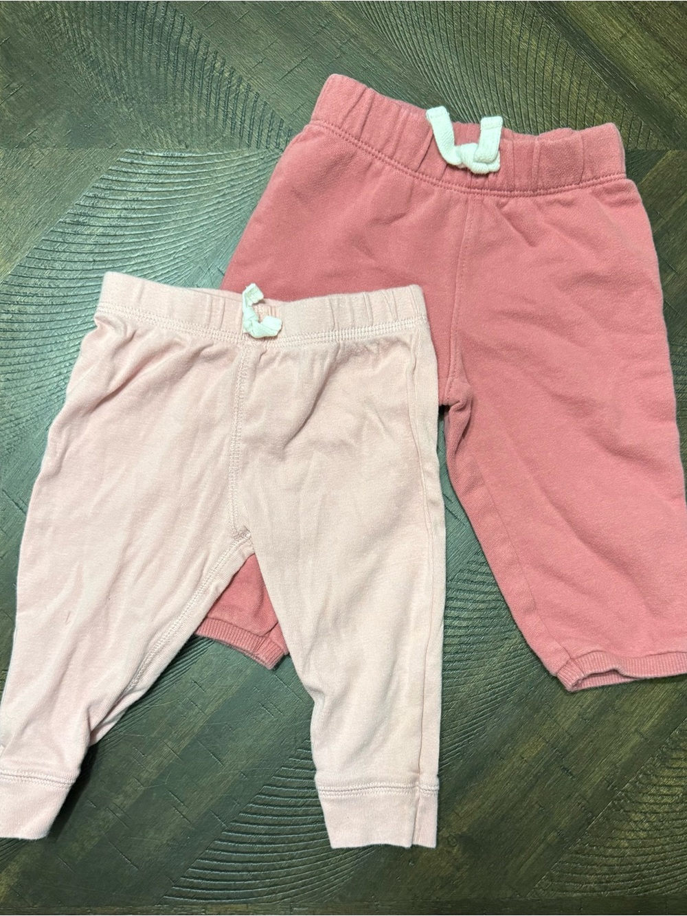 Carter's Two-Pair Pink Jogger Bottoms - Light Pink & Rose